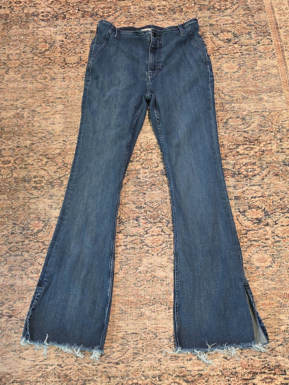 We The Free 70s Vibe Split Bootcut Jeans, Size 30